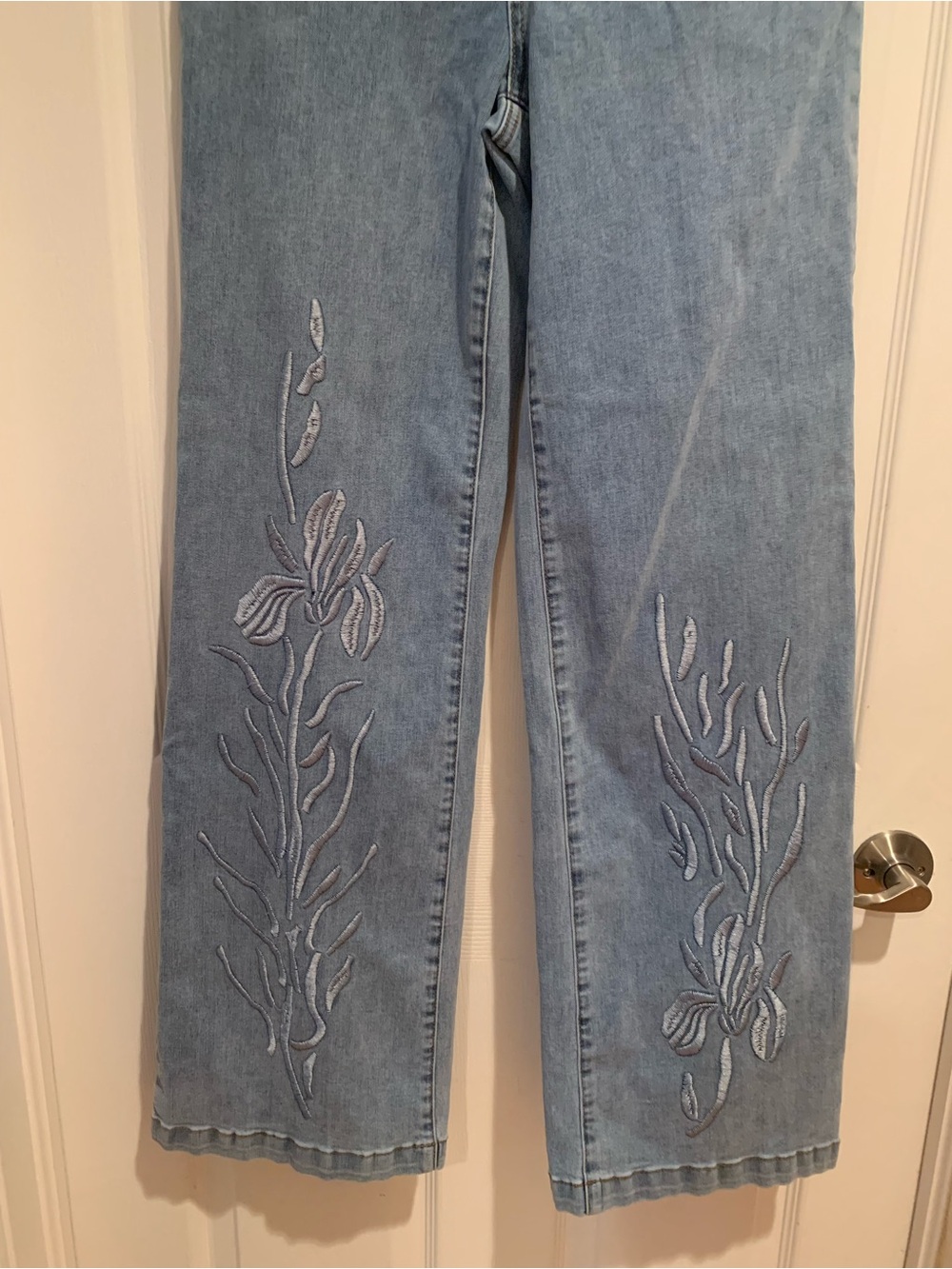 Melanie Lyne Light Blue Women's Embroidered Jeans - Picture 6 of 11